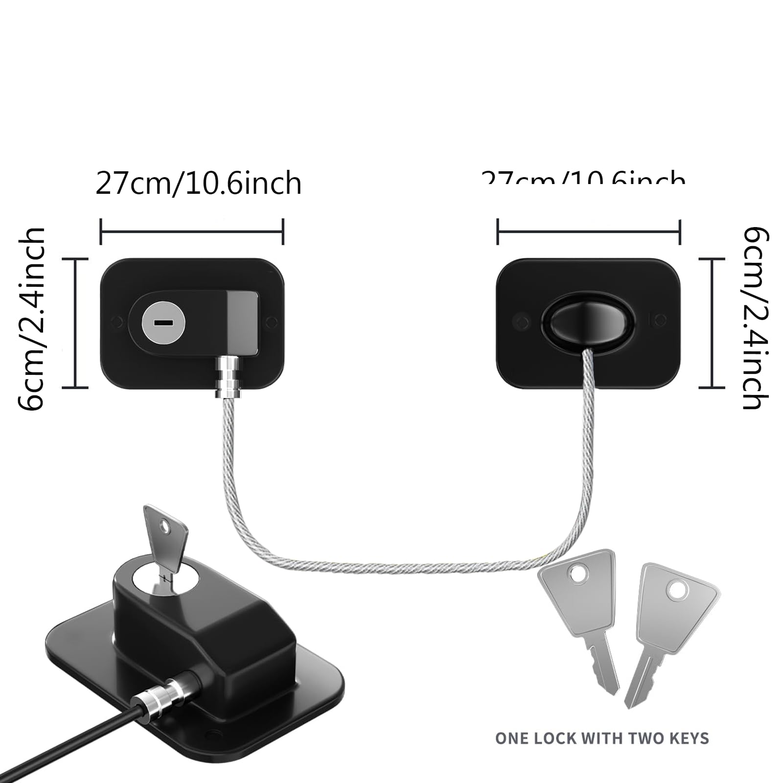 Fridge Lock No Drilling, Kids Refrigerator Lock, Combination Child Proofing Freezer Locks, for Freezer Cabinets, Drawers - Image 2