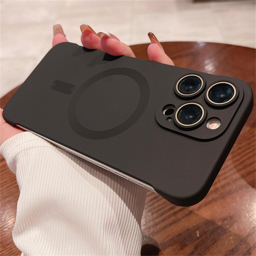 Protection magnétique iPhone 14 Pro Max coque ultra mince mate avec objectif