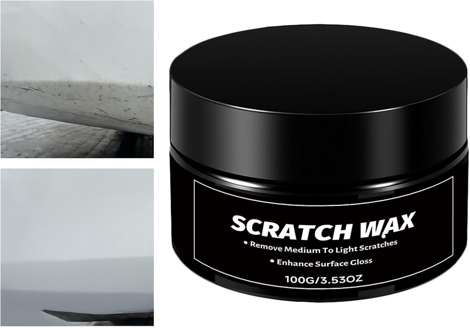 Car Scratch Eraser, Nano Remover, 2.87 Inches Auto Tool with 100g Long Lasting Nourish, Repair Device with Quick Action, Vehicle Accessory, Handy Aid for Road Trip Travel Parking Night Driving Truck