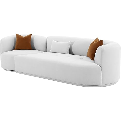 First of a Kind 2-Piece Modular RAF Sofa in Grey Velvet