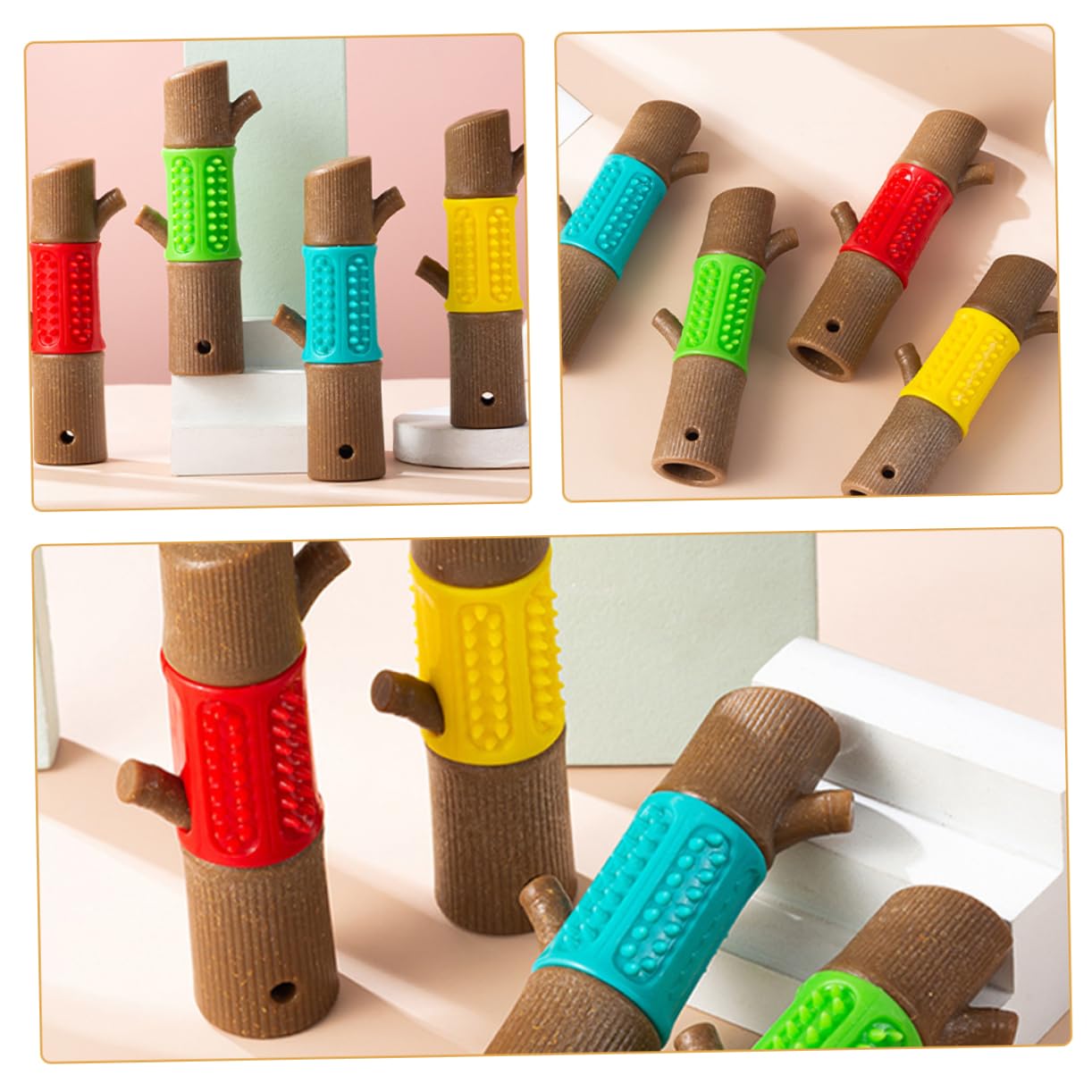 Generico Set Di 4 Giocattoli Da Masticare Per Cuccioli E Cani Di Piccola Taglia Per Un Gioco Interattivo Divertente