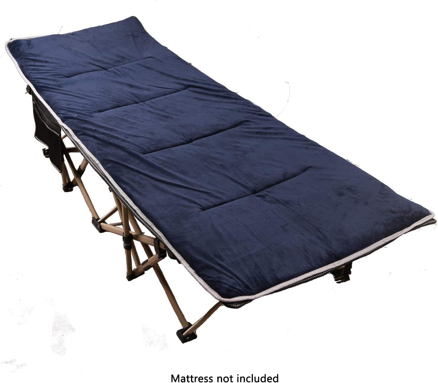 REDCAMP Feldbett Klappbar XXL, Extra Breit 71cm Campingbett 226kg Tragkraft, Stabil Faltbar Gästebett für Zelten Wandern Reisen Strand Garten,Grau/Grün/Schwarz