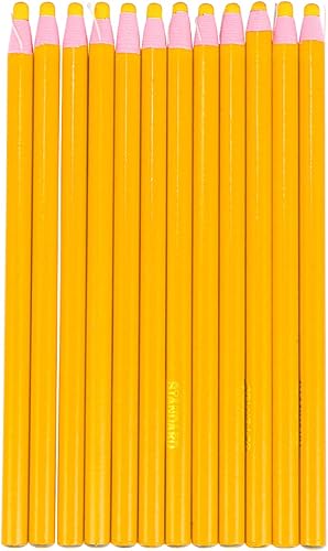 NUOBESTY Marcador de porcelana despegable, 1 caja de lápiz de grasa amarillo para despegar y quitar, rotulador de papel, rotulador de porcelana para