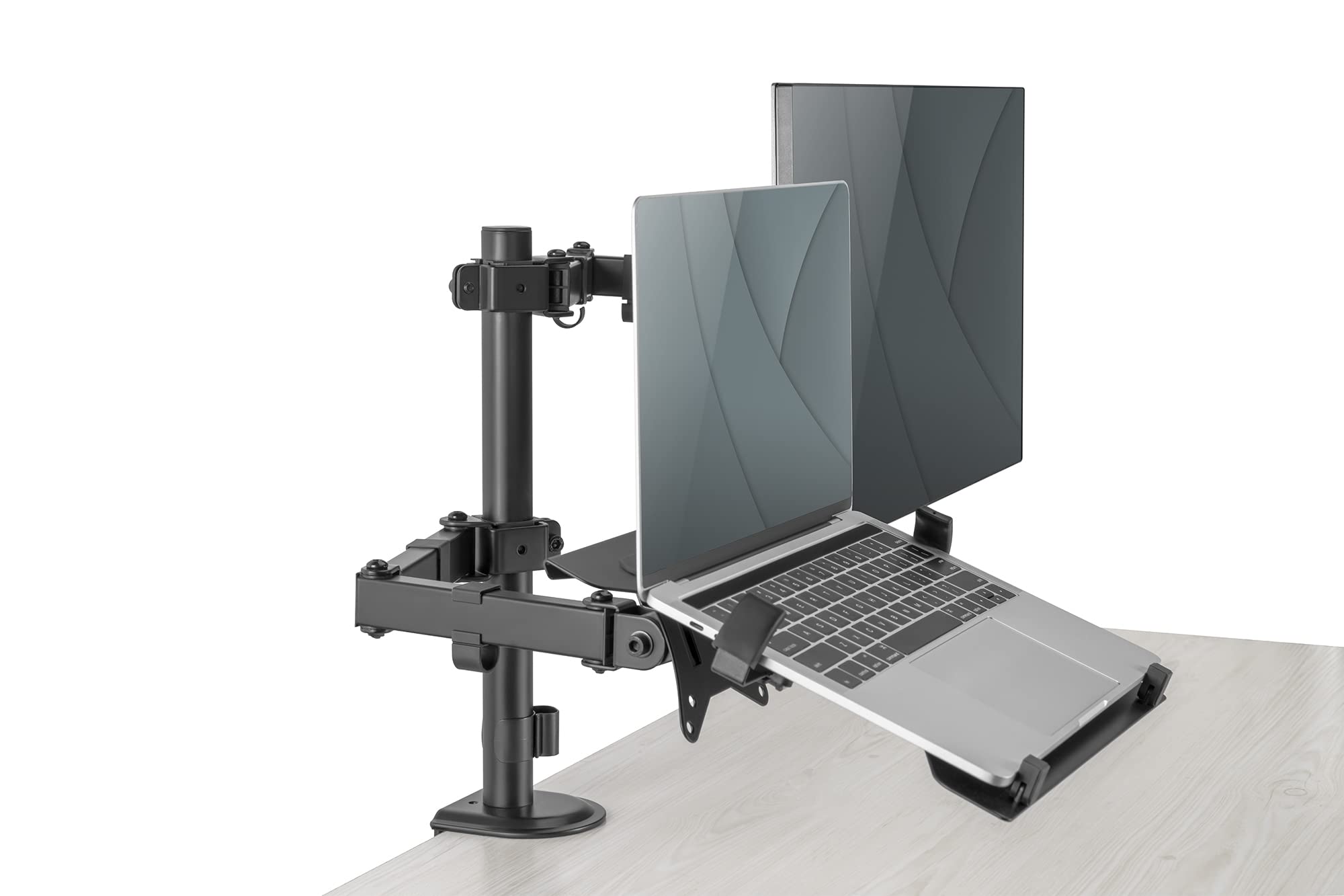 DIGITUS Support écran - Pince de table - Support pour ordinateur portable - 1 écran - Jusqu'à 32 pouces - VESA 75x75, 100x100 - Noir