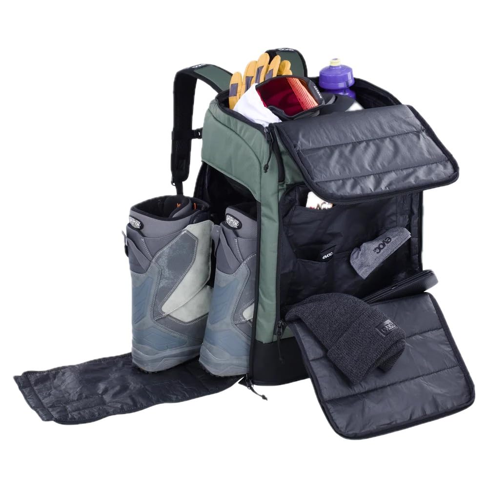 EVOC GEAR BACKPACK 60 Plecak podróżny, plecak turystyczny (stabilny plecak z przegrodą na buty, plecak trekkingowy z przegrodami organizacyjnymi, pojemność: 60 l), ciemnooliwkowy