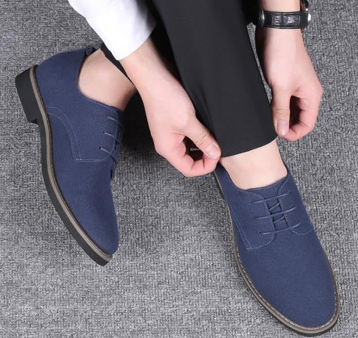 Men's Suede Leather Lace Up Oxfords Shoes Dress Shoes3