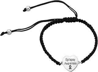 Epilepsy Purple Ribbon Adjustable Bracelet Epilepsy Awareness Gift Purple Awareness Epilepsy Survivor Jewelry