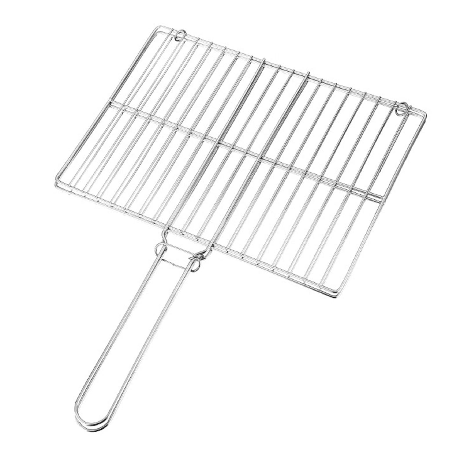 Cesta de parrilla de acero inoxidable para barbacoa, pescado, verduras, camarones, 30 cm