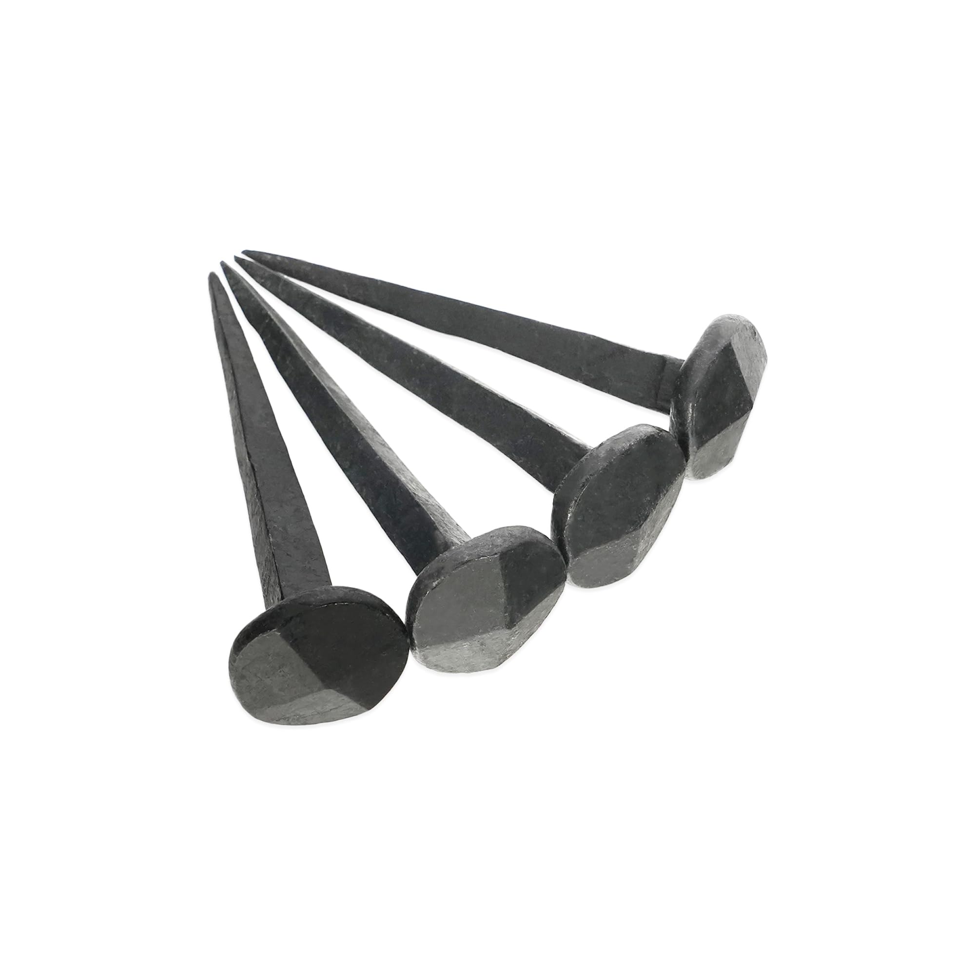 Hand Forged Handmade Traditional Old Antique Rustic Rose Spike Vintage Victorian Head Wrought Black Iron Nail Wood Crafts Door Furniture Decorative Studs pins Nails (25 mm)