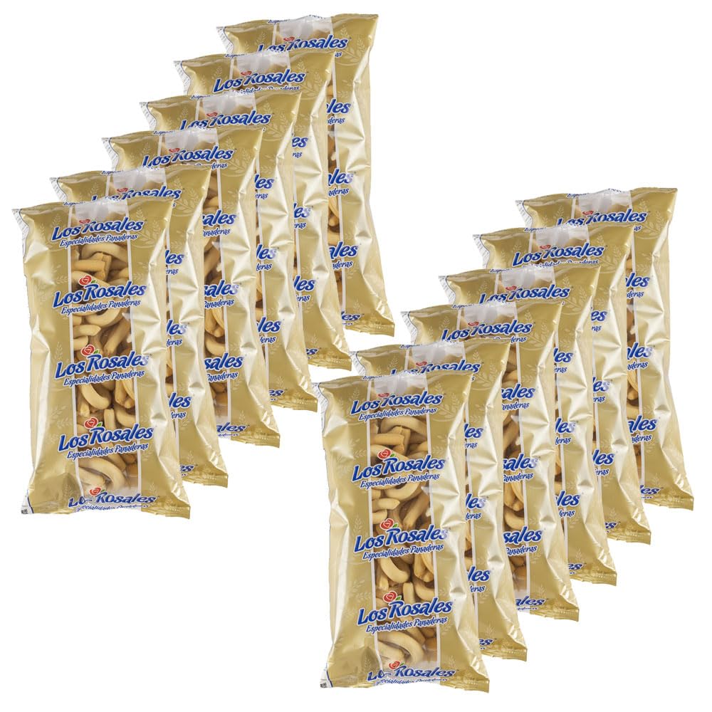 LOS ROSALES Rosquillas de pan, Caja 12 Bolsas de 220g, Picos de panadería