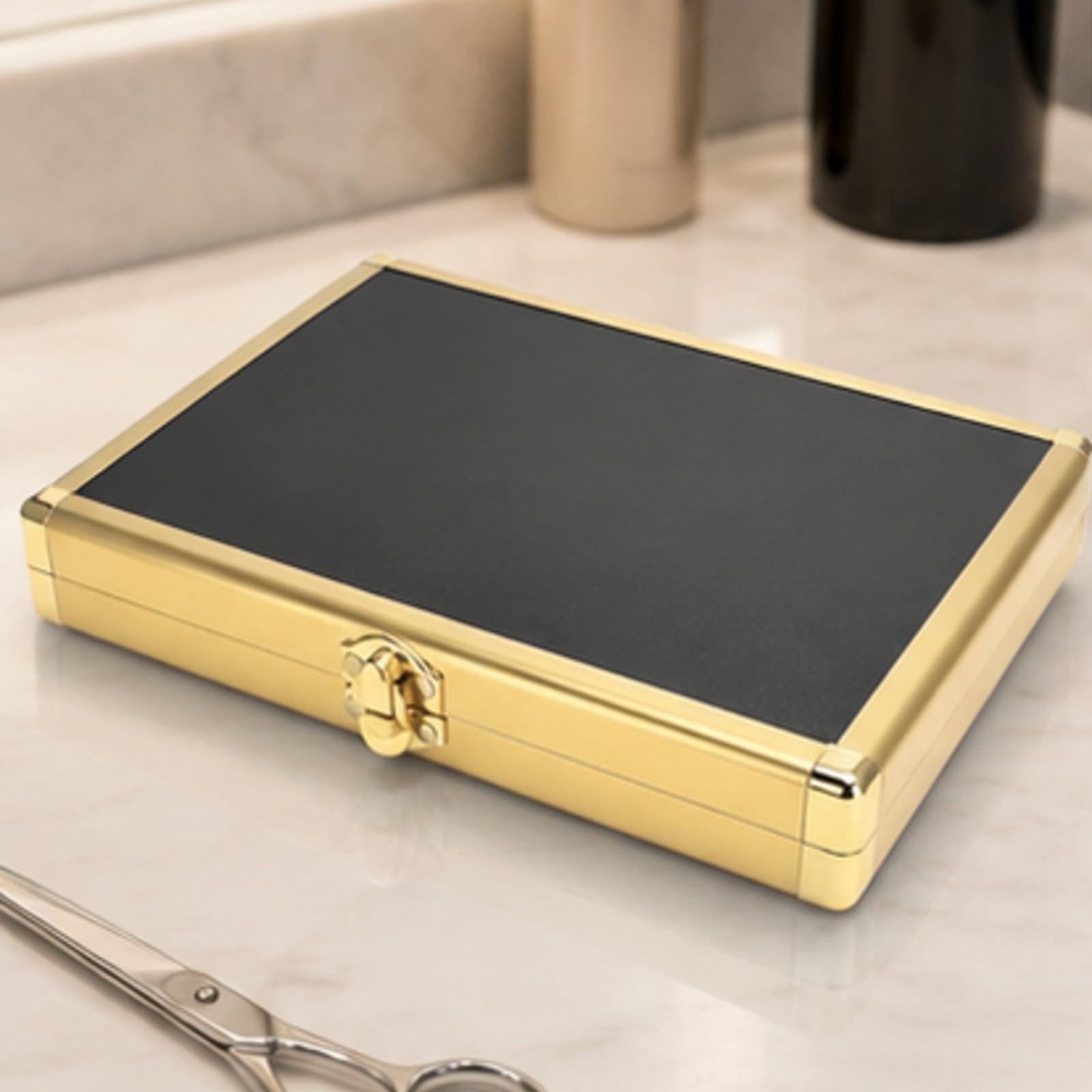 predolo Valigetta Professionale con a Scatto Portatile Borsa da Parrucchiere Leggera Custodia per Parrucchieri Professionisti, Scrivania di Lavoro