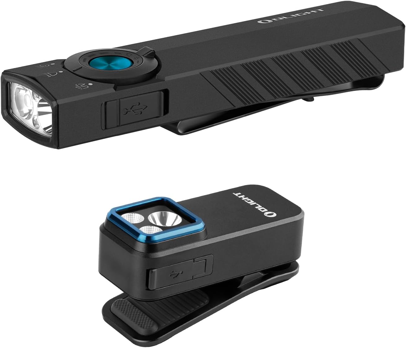OLIGHT Oclip Pro EDC Flashlight Clip-on Light Bundle ArkPro Lite Flat Pocket Flashlight