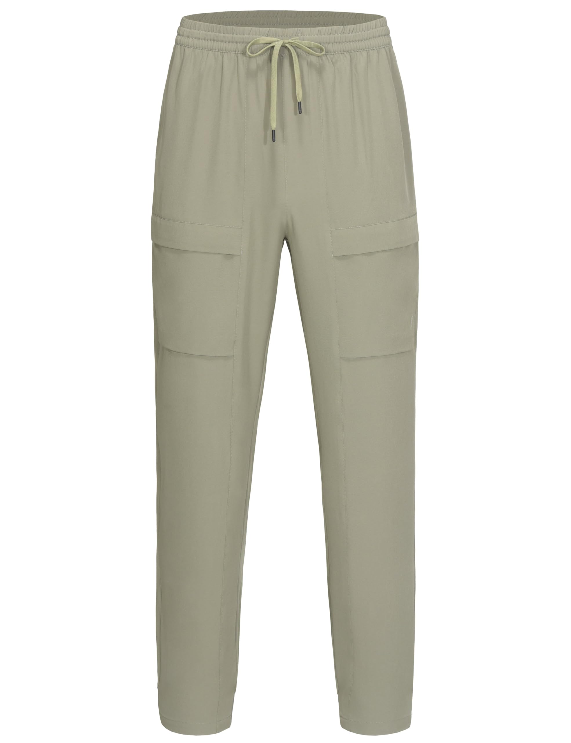 Little Donkey Andy Men's Cargo Joggers Lightweight Quick Dry Hiking Pants Athletic Track Running Workout Lounge Travel Golf Casual Outdoor Sage S