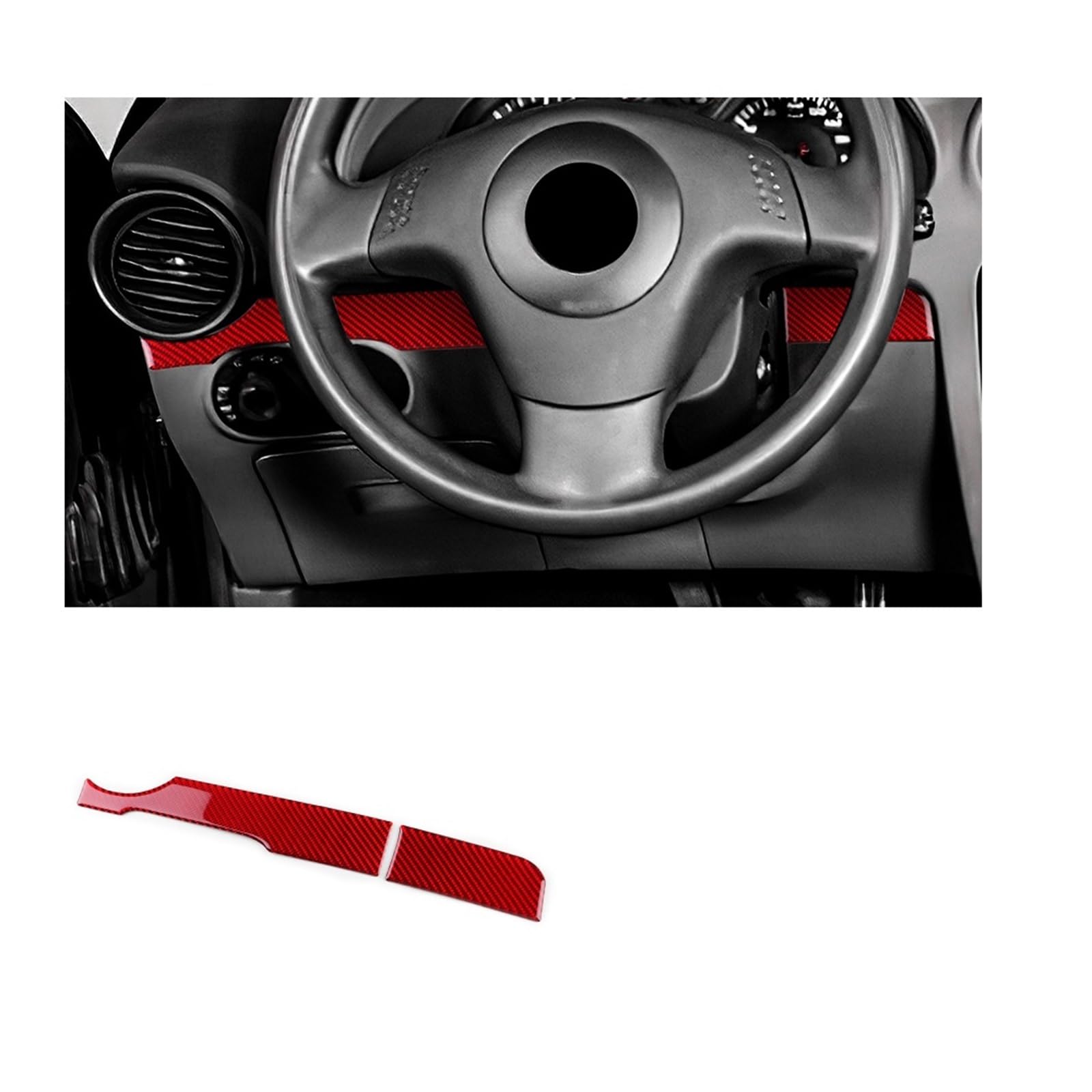 Car Interior Trim Accessories for Seat for Ibiza 6l 2003-2008 LHD Car Main Driver Strip Interior Accessories Real Soft Carbon Fiber Sticker