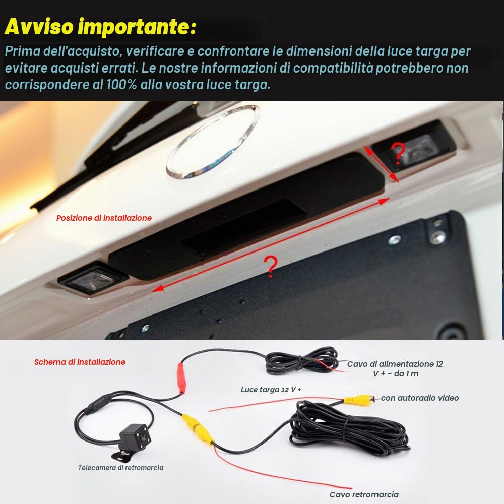 Telecamere per retromarcia Fotocamera di retromarcia di notte Viosn Handle che inverte macchina fotografica per VW Tiguan Touareg Passat Golf VI Variant A4 B8 S5 (8T) Q5 Q3 A6L A8L RS6