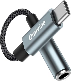 USB C to 3.5mm Headphone Jack Adapter, Type C to Aux Audio Nylon Cable, Male to Female Earphone Adapter for Samsung Galaxy, iPhone 15, Pixel, iPad Pro, HUAWEI, Xiaom, and More Type C Devices
