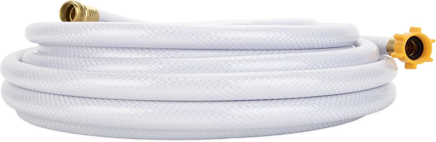 Camco TastePURE 75-Ft Water Hose - RV Drinking Water Hose Contains No Lead, No BPA & No Phthalate - Features Reinforced Design & Crafted of PVC - 5/8” Inside Diameter, Made in the USA (21008)