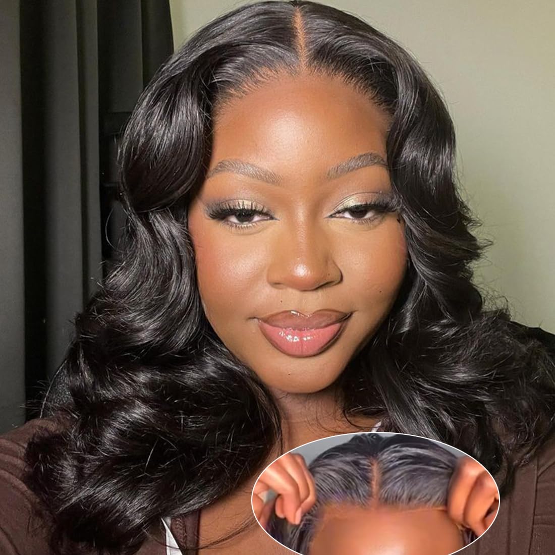 Wear and Go Glueless Wigs Bob Wig Human Hair Lace Front Wigs for Beginners Glueless Wig Human Hair Pre Plucked Pre Cut Upgraded No Glue Ready To Wear 4x4 Lace Cut Wig 14 Inch