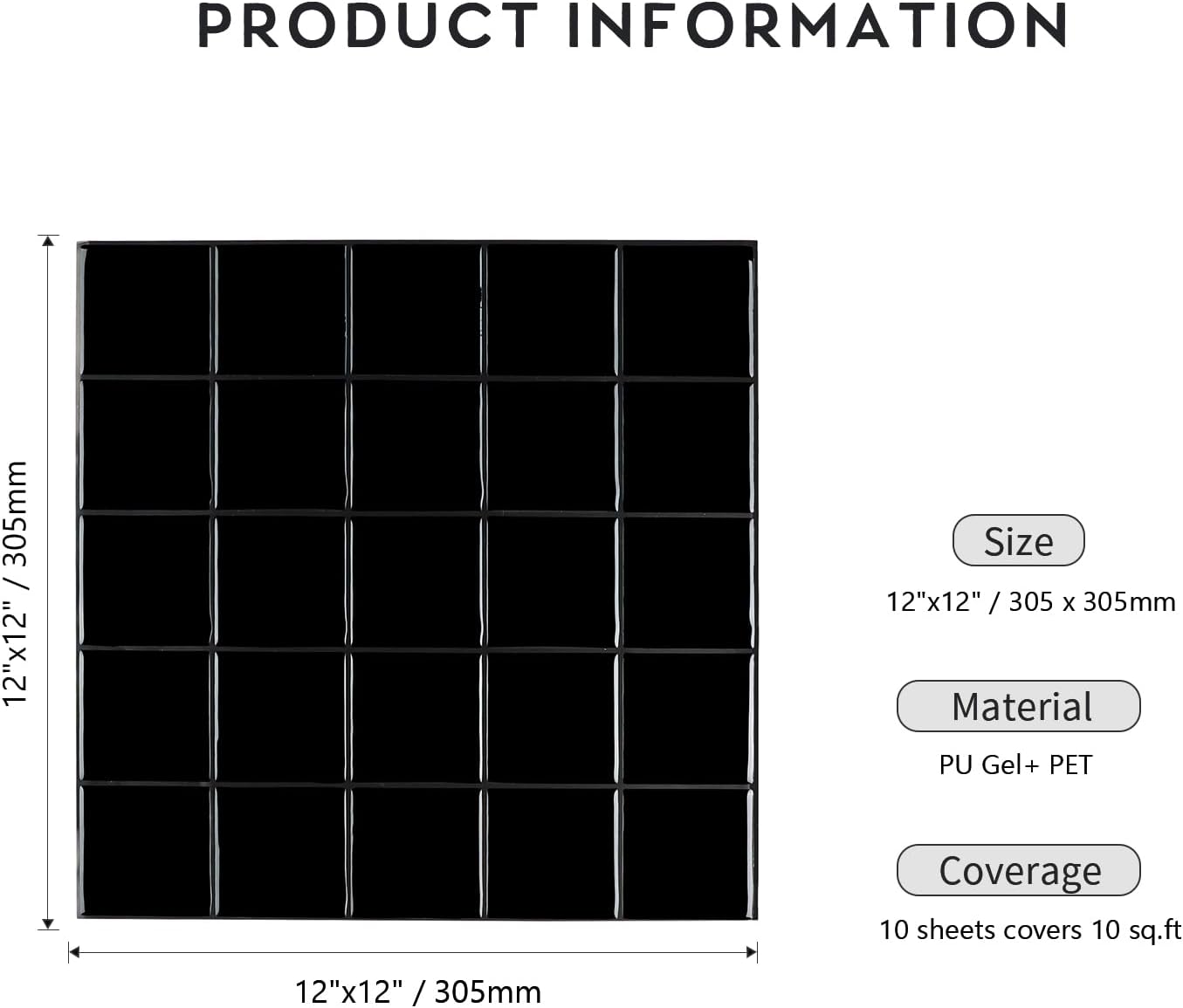 Pink Peel and Stick Backsplash Square Tile, 3D Self Adhesive Stick on Backsplash Wall Tile Stickers for Kitchen Bathroom (10 Sheets, 12"x12")