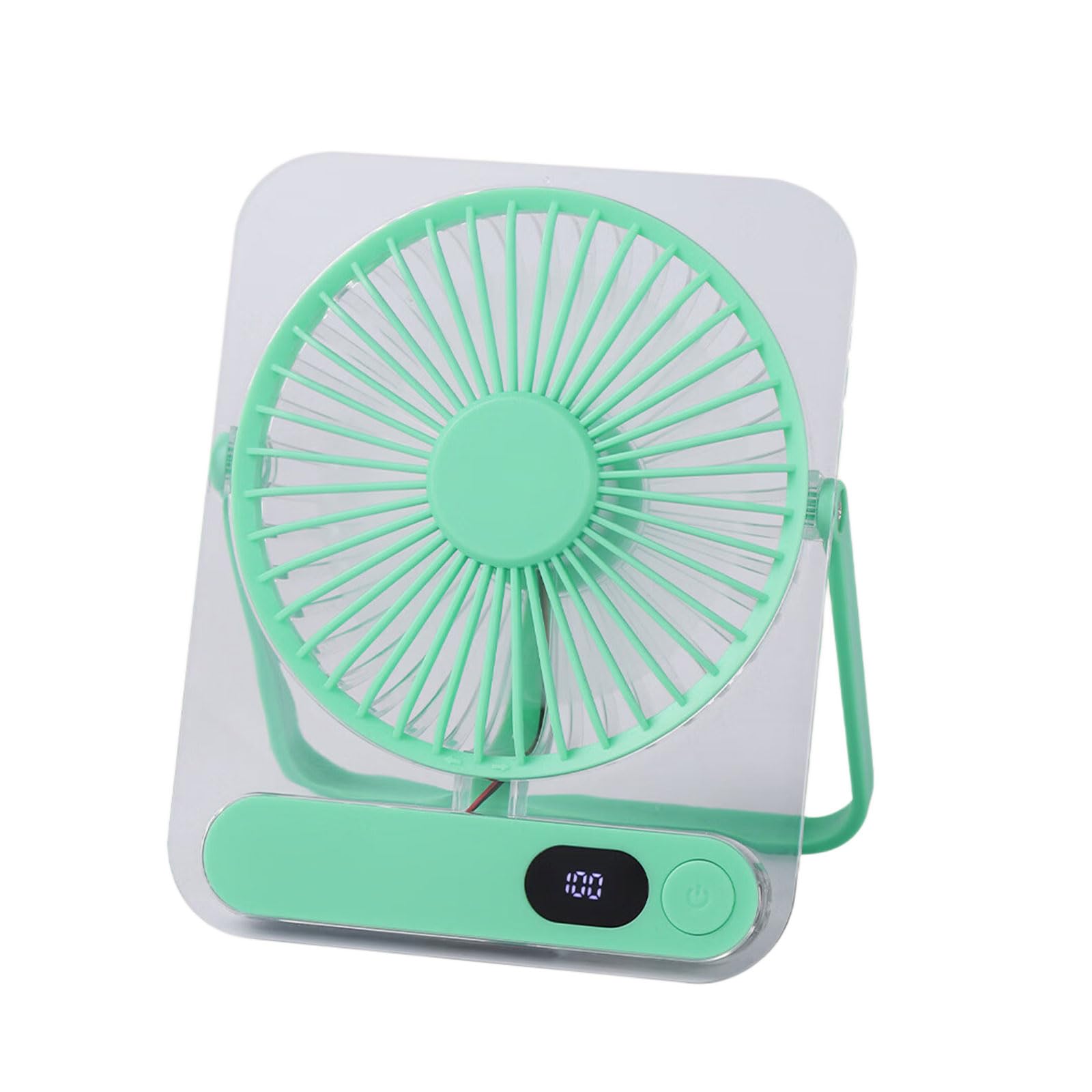JDNH Portable Rechargeable Table Fan With 1500mAh Battery Attaches To Area Or Places On Desk Type C Charging For Indoor Outdo