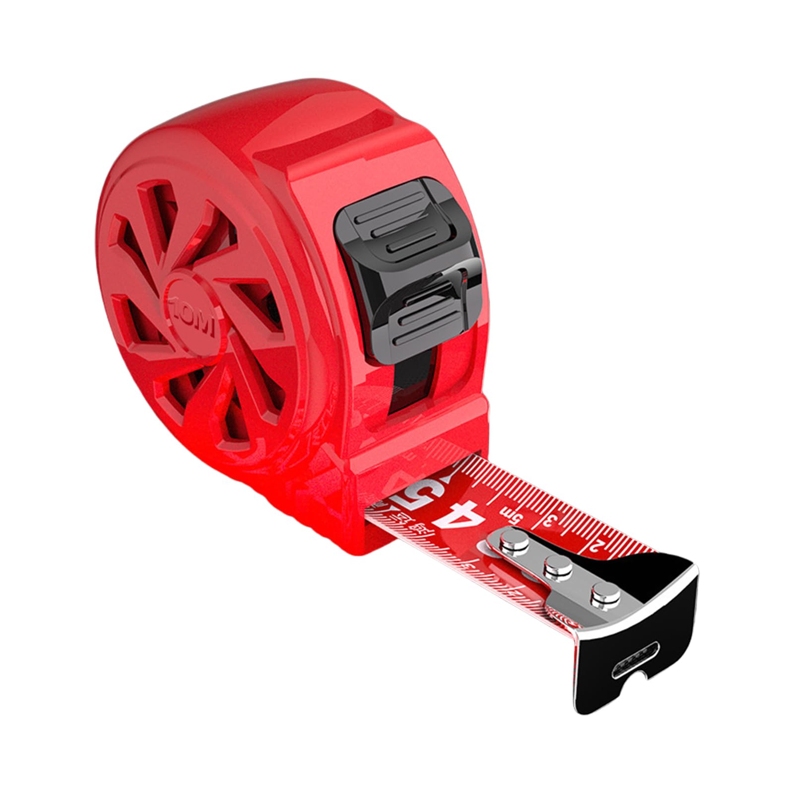 Cinta de medición roja con diseños gruesos de 3/5/7,5/10 m de longitud para un uso prolongado, ideal para construcción y proyectos