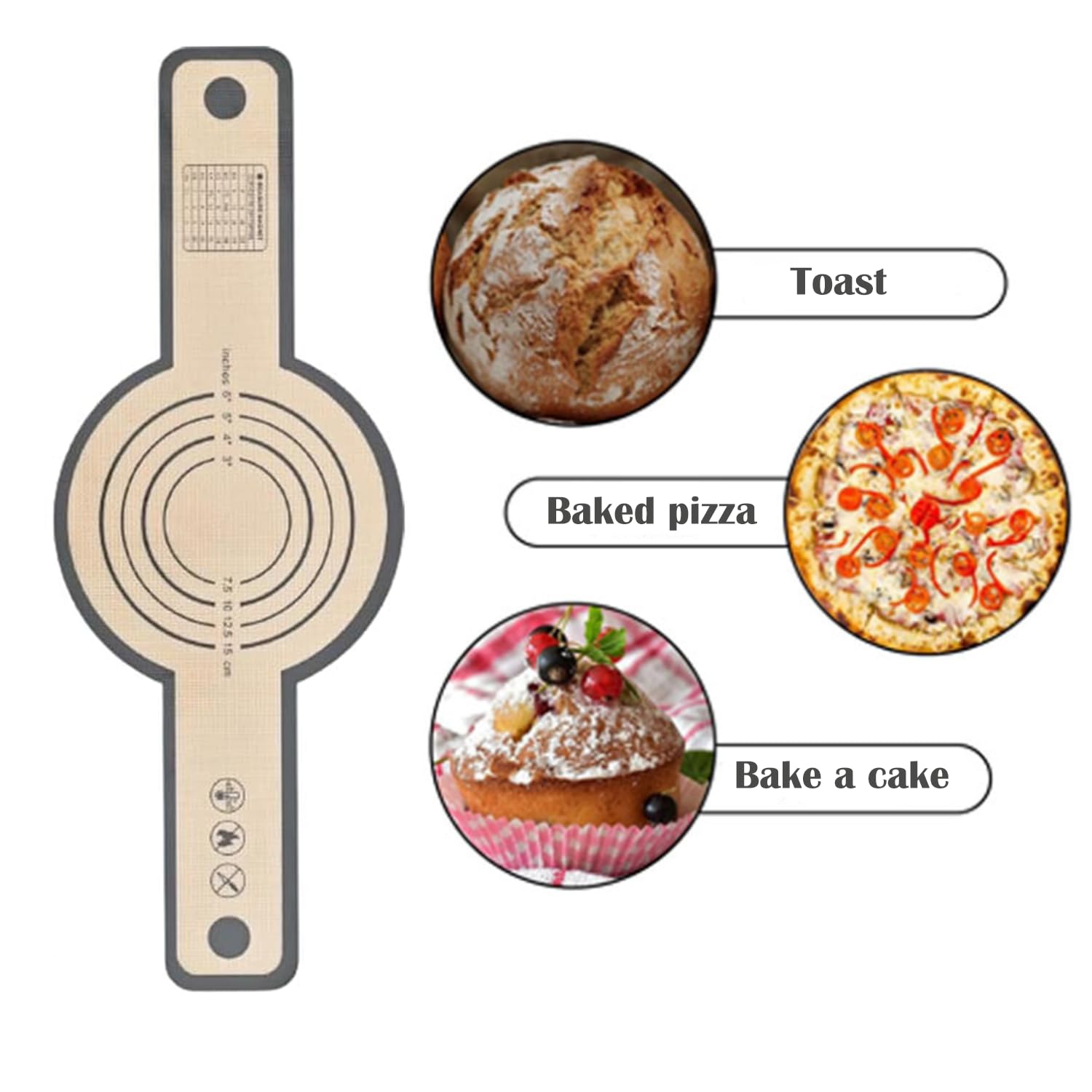 Set Di 2 Tappetini Da Forno In Silicone, Griglie Per Il Pane Con Manici Lunghi Tappetini Riutilizzabili Per Il Pane Da Forno Strumenti Per Il Trasferimento Dellimpasto 92928977