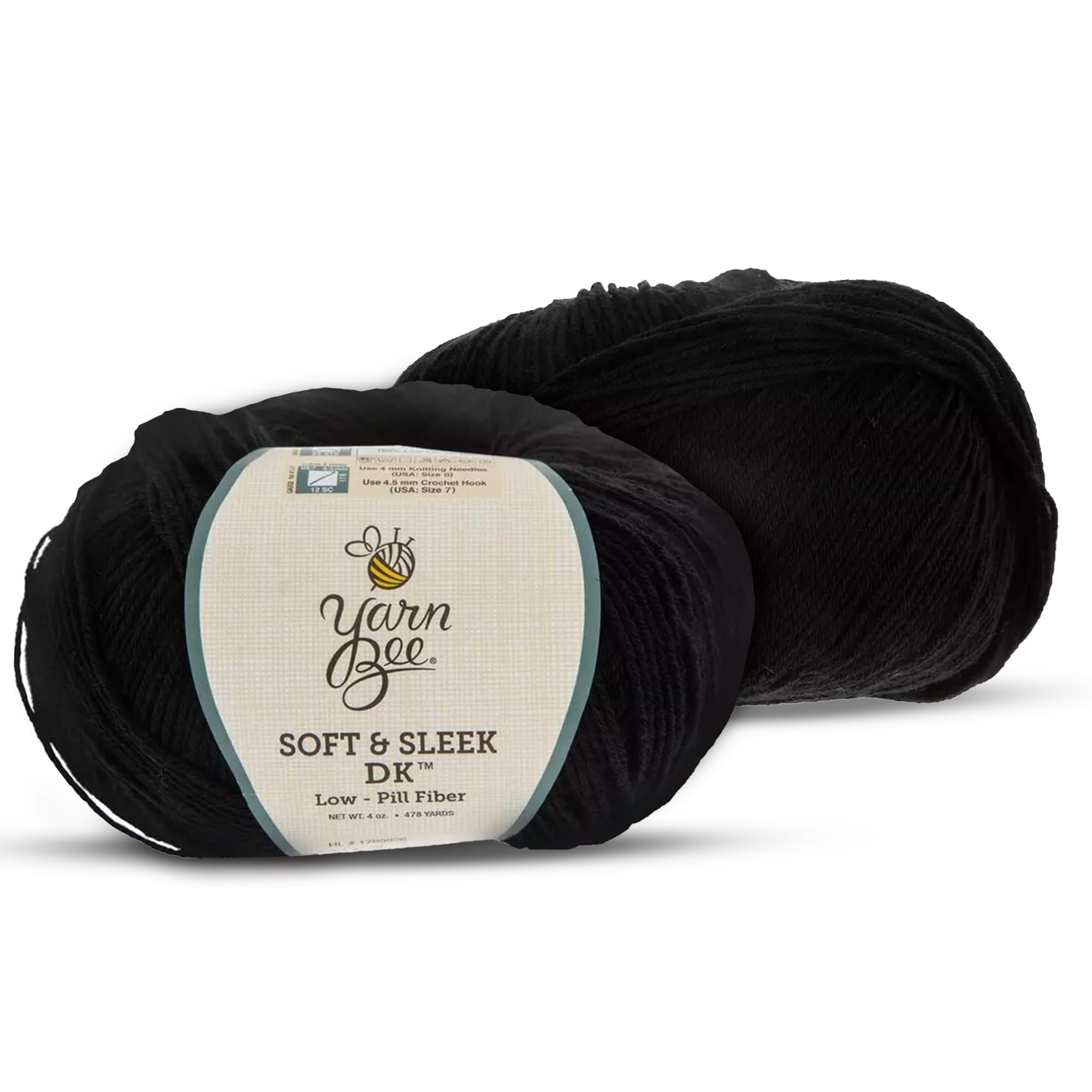 Amazon.com: Hobby Lobby Yarn Bee Soft & Sleek DK Yarn (Black)