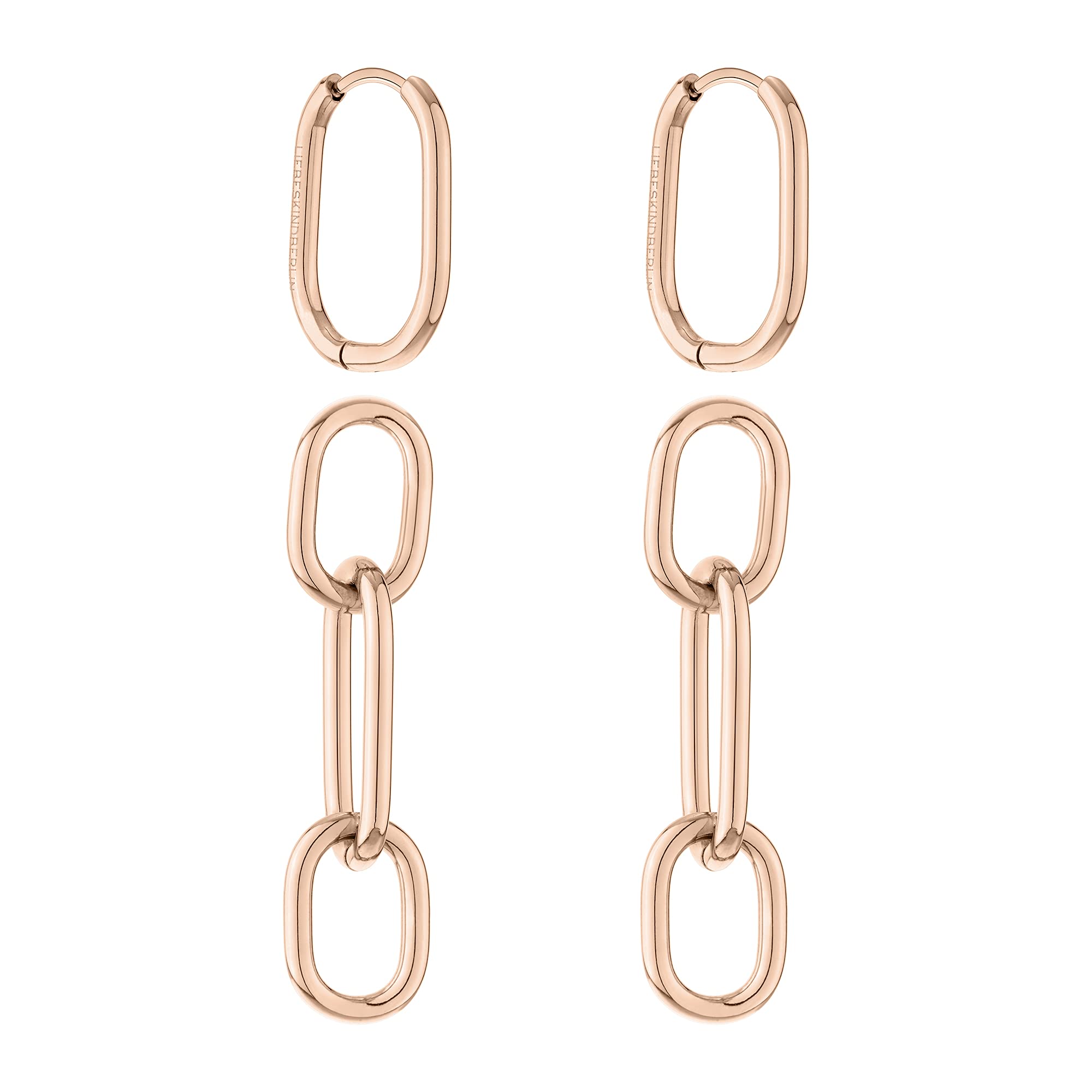 LIEBESKIND BERLIN Damen Schmuck im angesagten Ketten-Look – Armband, Kette und Ohrringe aus Edelstahl in verschiedenen Farben