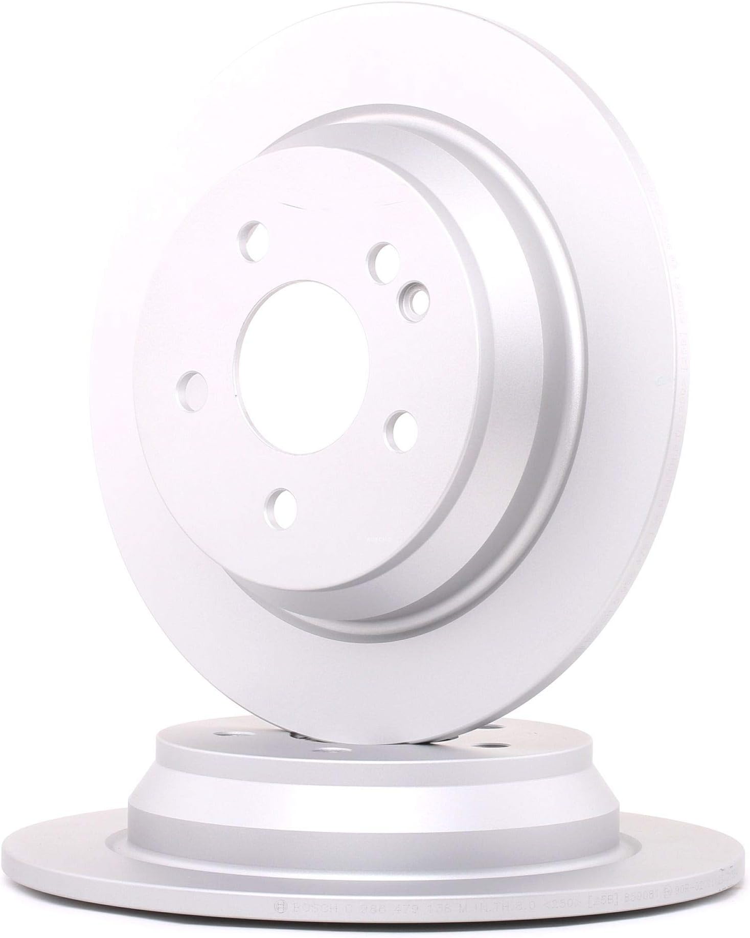 Bosch BD976 Brake Disc Set - 296.2 mm Solid Discs - Rear Axle - ECE-R90 Certified - Long Service Life, Advanced Corrosion Protection - 1 Set of 2 Discs