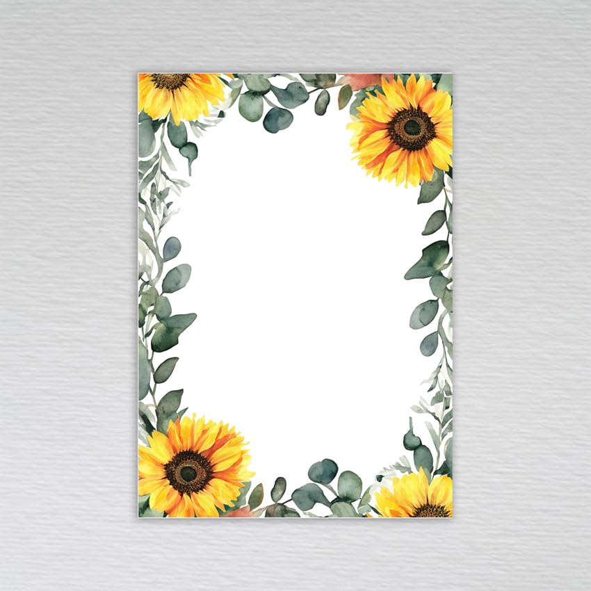 Webspectations Pack of Blank Cards: Sunflower (Pack of 50 without Envelopes)