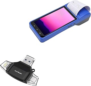 BoxWave Smart Gadget Compatible with FOSA POS PDA Receipt Printer (5.5 in) - AllReader SD Card Reader, microSD Card Reader SD Compact USB - Jet Black