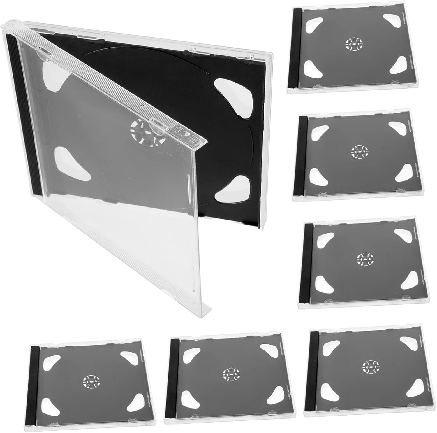 KONTONTY Dvd Jewel Case 6pcs CD Case Clear Organizer Box Clear CD Cases