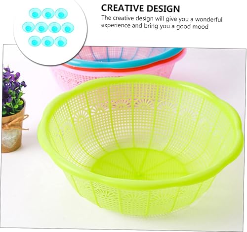 Miniatura 2 de 10 Uds. De Plástico Tazón De Arroz Cesta De Lavandería De Plástico Cesta De Frutas De Cerámica Colador De Bayas Colador De Cocina Colador De