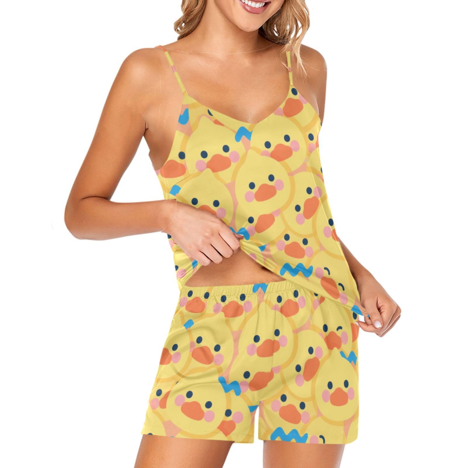 Pyjama 2 pièces cami premium ensemble féminin lavable - 7