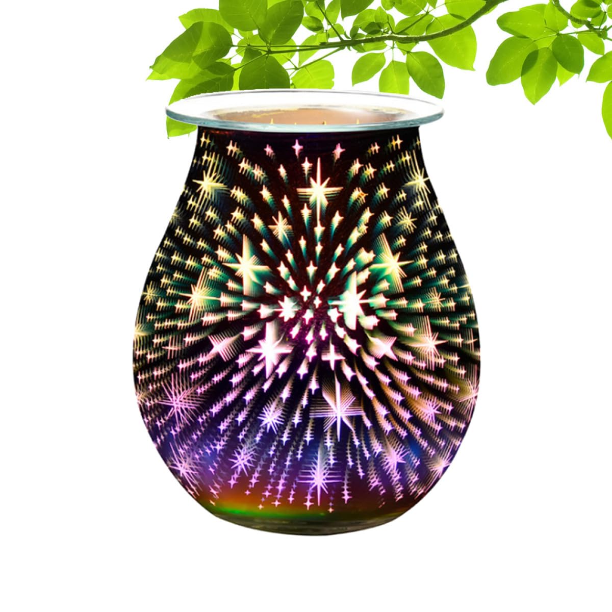 BESPORTBLE 3D-Glas Duftlampe 1 Stück, Dekorativer Aromatherapie Halter