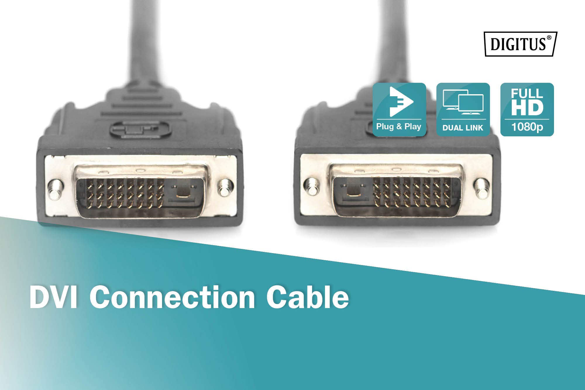 Digitus ASSMANN Electronic DVI-D 2m cavo DVI Nero