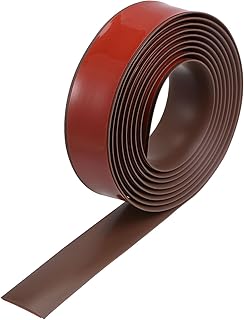 uxcell Floor Edging Trim Strip Self Adhesive, 1.5" Wide PVC Laminate Floor Strip Door Flat Divider Strip for Laminate Doorway Height Less Than 4mm/0.15in Coffee 9.84Ft