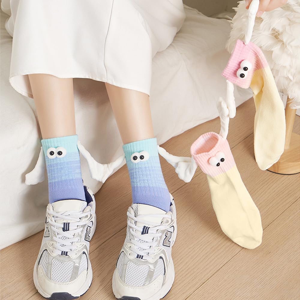 Aokid Calcetines magnéticos con ventosa magnética 3D para parejas, novedosos calcetines divertidos para mujeres y hombres