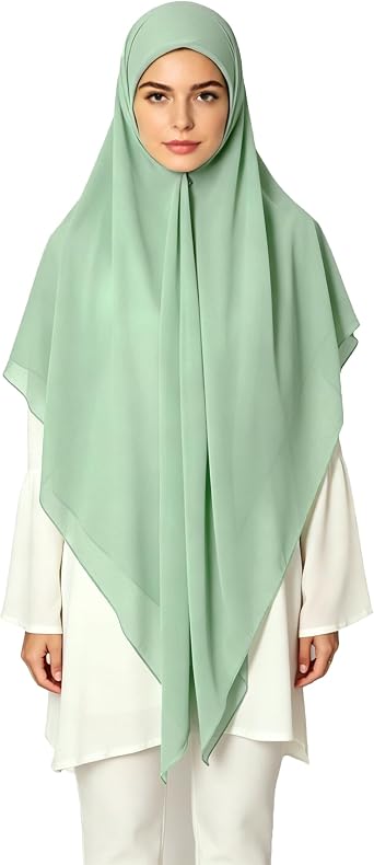 Lina & Lily Premium Chiffon Hijab Head Scarf Shawl Wrap for Muslim Women Square 58 x 58