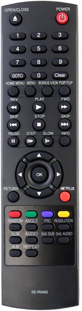 Amazon.com: SER0402 SE-R0402 Replaced Remote fit for Toshiba BDX2200KU ...