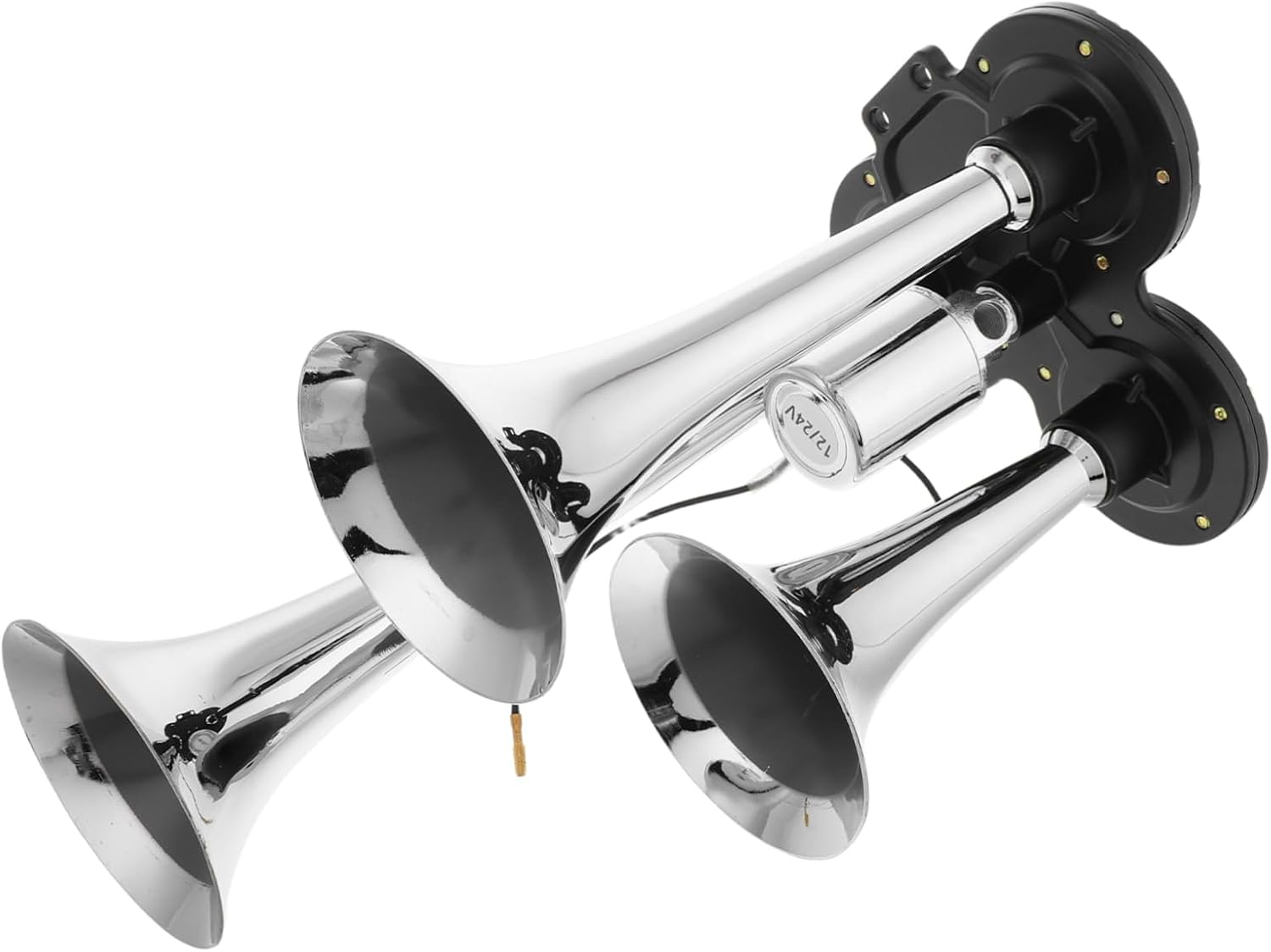 Mobestech Loud Three-tube Air Horn for Vehicles Train Horn Replacement Kit for Trucks Cars and Motorcycles Sound Quick Installation Materials