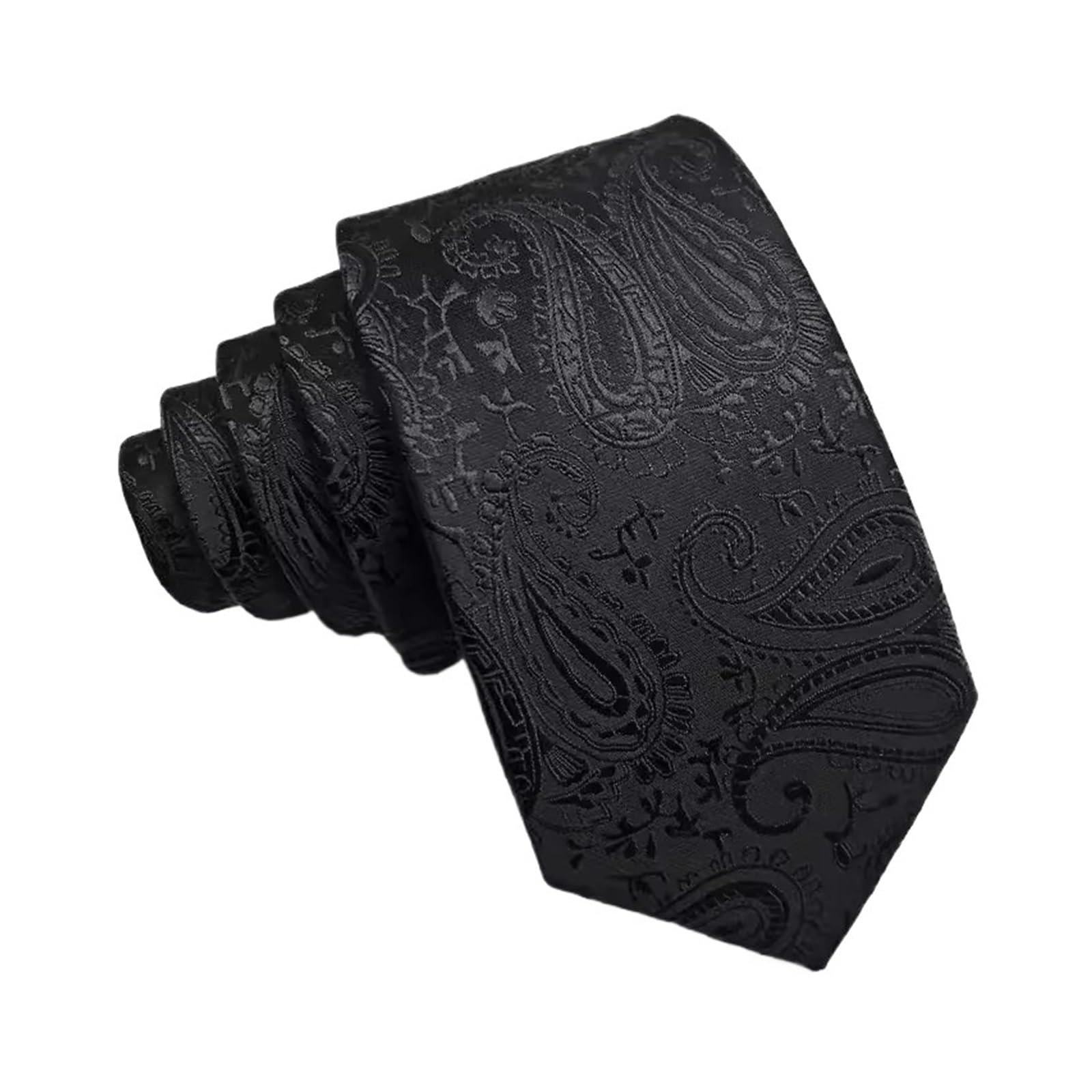 Men's solid color business tie Luxury Slim Narrow Skinny 6CM Mens Necktie Neck Ties For Man Black Solid Dot Striped Jacquard Cravat Business Party Corbatas Wedding