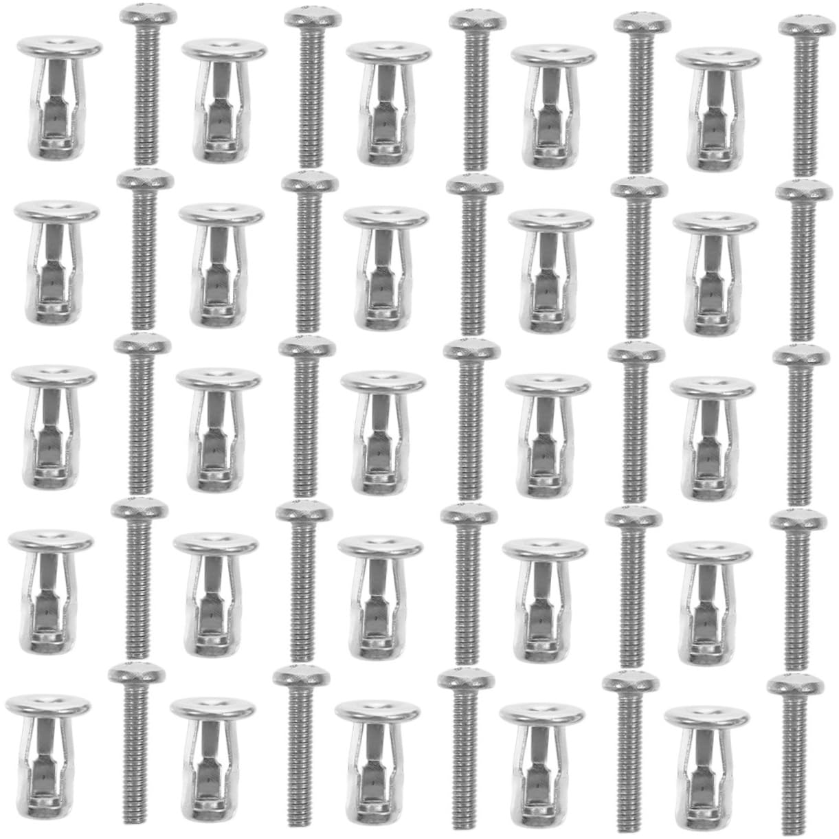 ORFOFE 25pcs threaded inserts for metal decorating tools Galvanized Carbon Steel expansion nuts jack nuts hollow door anchor nut inserts anchor for steel pipe petal shape anchor bolt