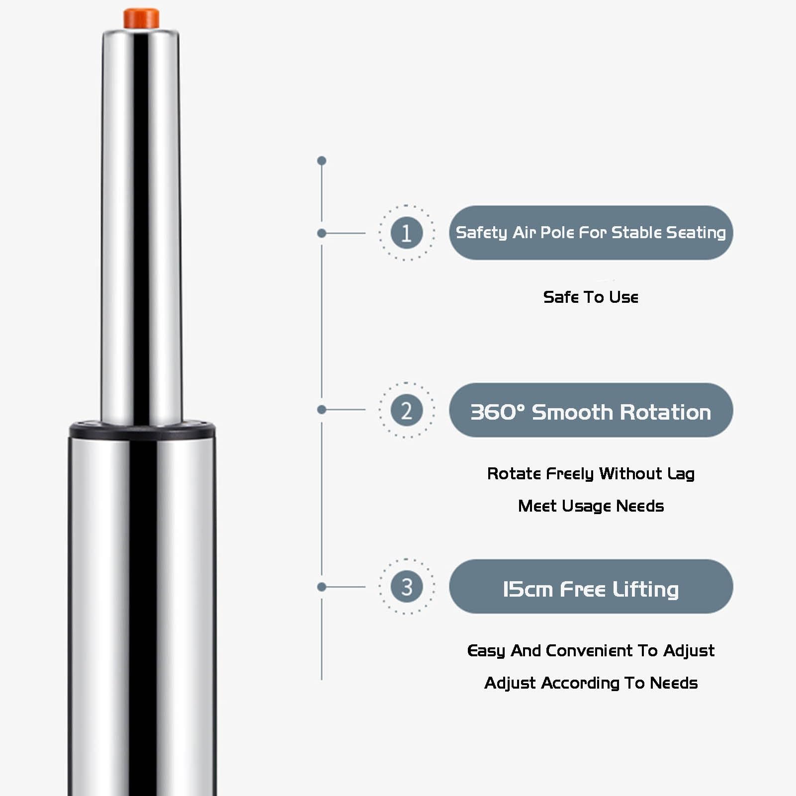 Sattelstuhl, Sattelhocker, Ergonomischer Rollstuhl Mit Rückenlehne, Einstellbarer Höhe Und Tragkraft 330 Pfund for Büro, Salon, Geschäft(Orange)