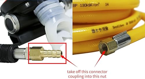 Miniatura 2 de HPDAVV Equipo de buceo 145PSI Regulador de Segunda Etapa de Buceo 22 y Manguera de Aire de PVC (50 pies, 100 pies) y Máscara de Buceo  Boquilla de