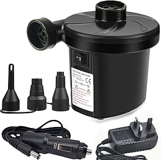 Electric Air Pump,Inflatable Air Bed Pump Electric AC 220-240V Quick-Fill Inflator Deflator,Portable Inflatable Electric Pump For Airbed Paddling Pool Air Mattress Yoga Balls Swimming Rings Kayaks