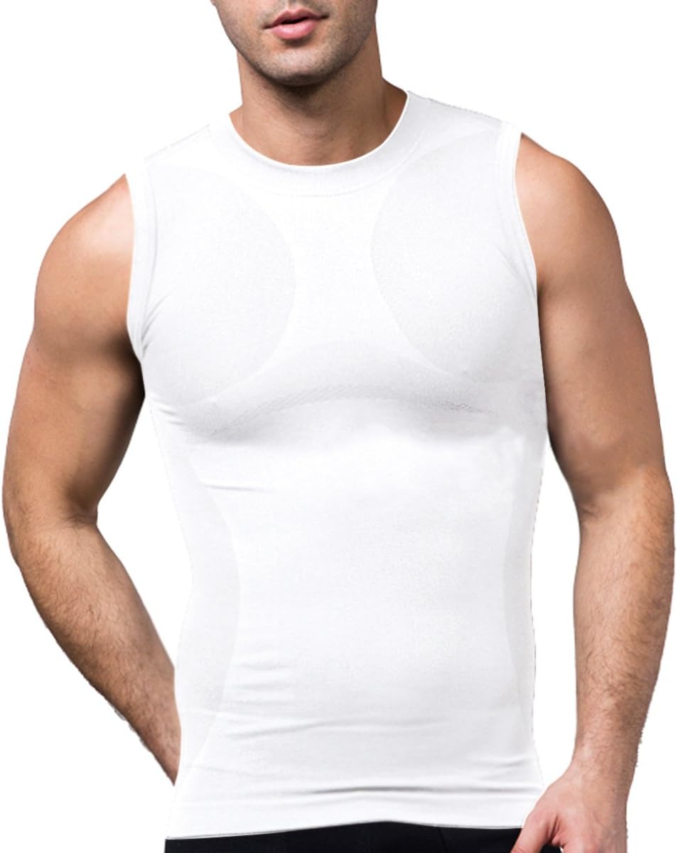 Men Lightweight Active Wear, Cooling & Quick-Dry Base Layer Undershirt, Anti-Odour Gym Vest