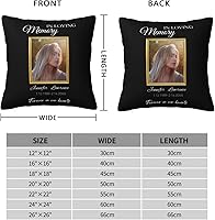 Vista 4 de Fundas de almohada conmemorativas personalizadas, fundas de almohada personalizadas para añadir el nombre de la foto, fecha y nombre, impresión