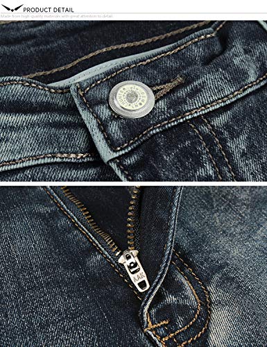 Demon&Hunter Men's Blue Skinny Fit Stretch Jeans S8L284