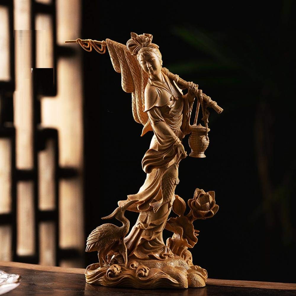 Amazon.co.jp: 彫刻中国文化の彫像の木彫りのキャラクター木の彫像家の